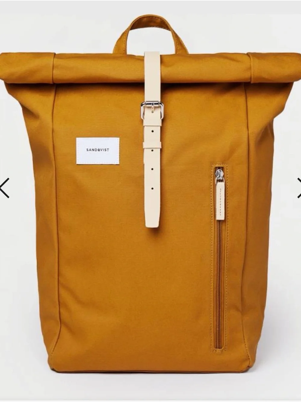 Sandqvist Yellow Rolltop Backpack - Dante Organic